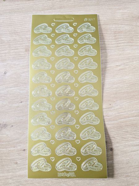 Konturensticker -Ringe- gold